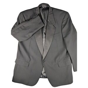 Pierre Balmain Mens Black Wool‎ Tuxedo Blazer 48R Pants 40x30 Evening Formal